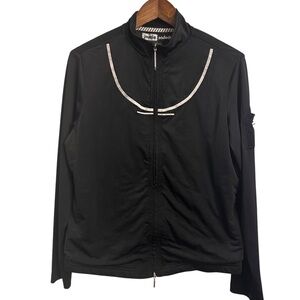 Jamie Sadock Full Zip Jacket Women’s Large Black Golf Athleisure